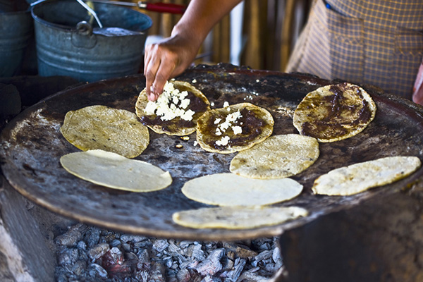 Tortilla en comal