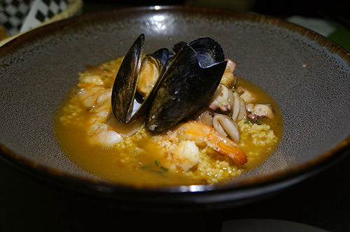 Cous cous de mariscos, María Ciento38