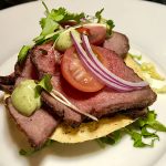 Tostada de tri tip preparado en TV