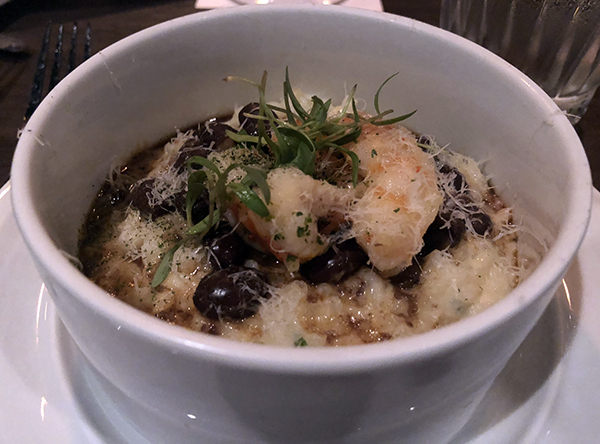 Risotto con frijol con camarón